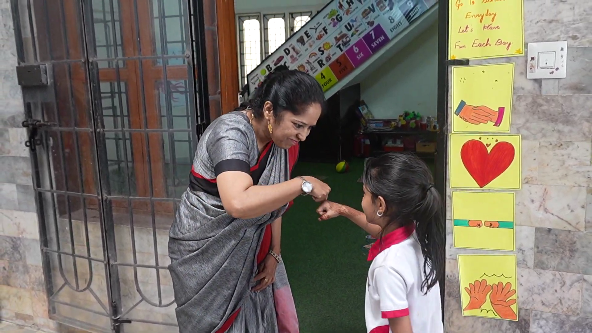 Student greeting
